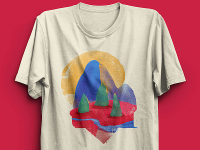 Imprints abstract forest mountain nature parks river screenprint threadless tshirt