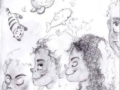 Concept Sketches childrens art childrens book doodle drawing graphite illustration sketch traditional art