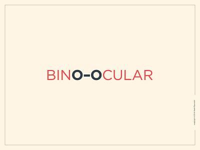 Binocular Logotype binocular clever expressive typography flat logo logotype minimal simple smart type