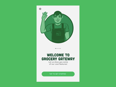 Grocery Gateway onboarding experience designer graphic design illustration interaction design onboarding ui ux