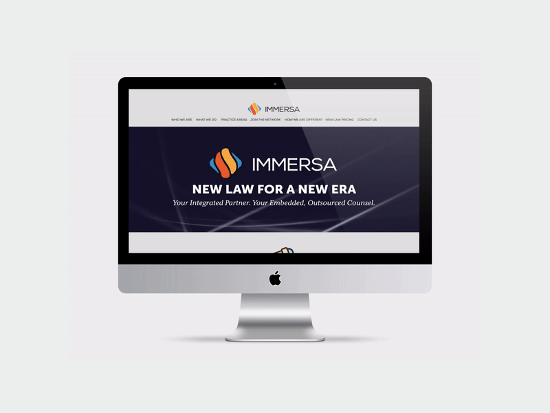 Immersa Law, Homepage graphic design illustration interaction design ui ux web design