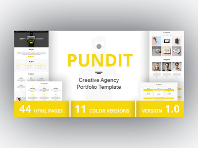 PUNDIT - Creative Agency Portfolio Template agency template bootstrap bootstrap template business template company portfolio corporate template creative portfolio creative template envatomarket freelancer portfolio multipurpose template themeforest