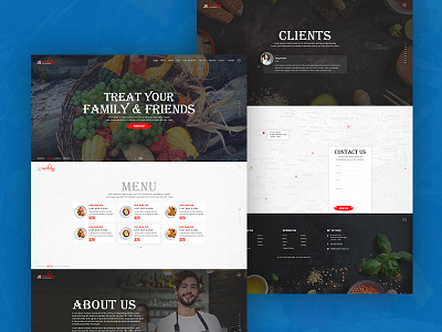 Jb Restaurant, Food Website Design chef cooking creative food hotel italian responsive restaurant screen uiux website