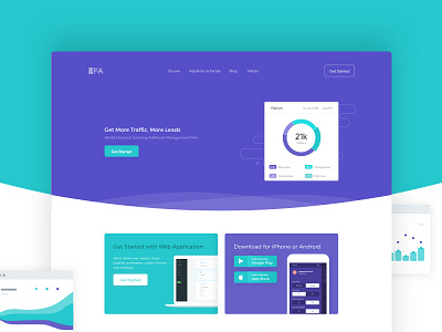 EFA Landing Page analytic design landing page material minimal ui ux