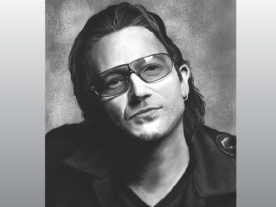 New digital painting bono digital photoshop portrait