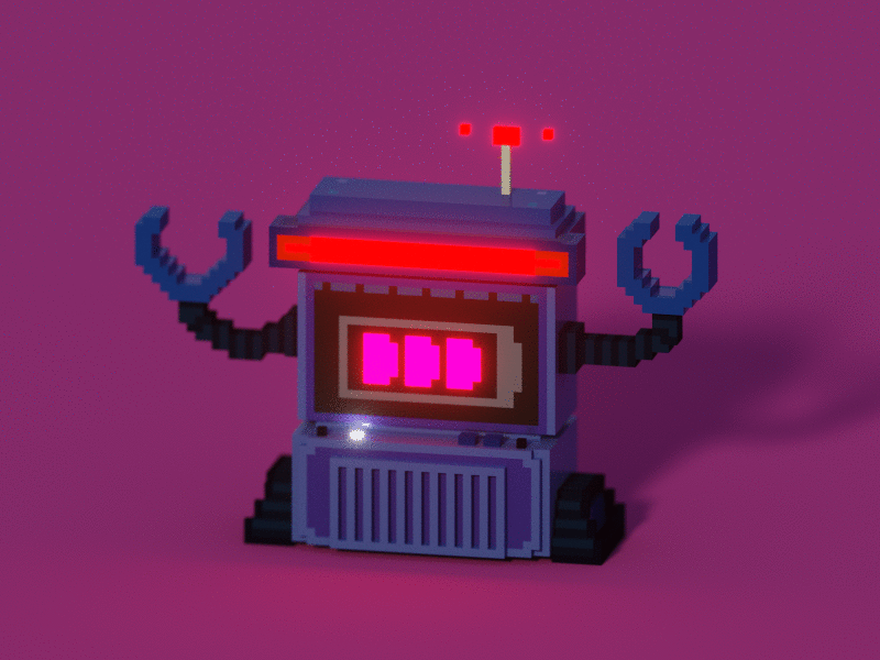 Robot fanart fidel game magicavoxel robot voxelart voxels