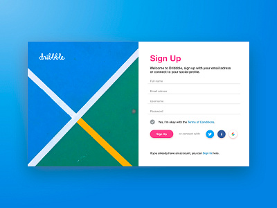 Daily UI 001 - Sign Up 001 challenge daily daily ui dailyui design dribbble interface sign in sign up ui