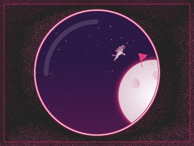 Hello Dribbble! animation bear cosmos debut mograph spacebear spaceman stars traveler