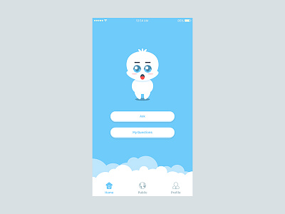 Q&A app flat design photoshop ui design ux design