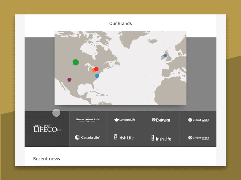 Organization map finder and stats UI animation buildings corporate locations explorer game of thrones map motion graphics ui