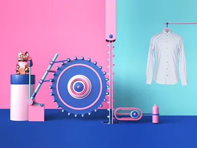 YOOX: The Most Exclusive Collection 3d animation beauty c4d design fashion illustration motion set