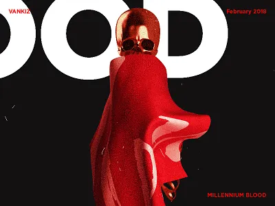 Millennium Blood 3 blood illustration red series skull typography