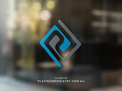 Platinum Podiatry clean design lettermark logo modern pp simple