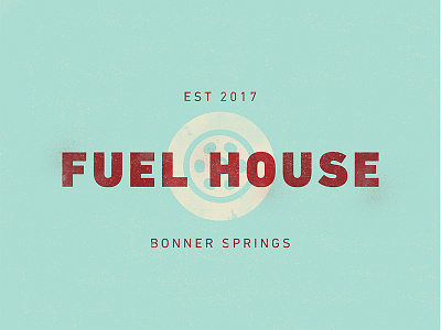 Fuel House automotive branding garage kansas city patina red teal texture vintage