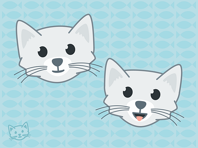 Smiling Kitten cat illustration kitten outlined simple