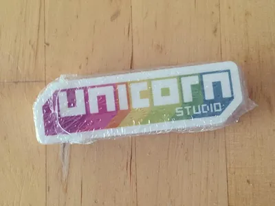 Unicorn Studio Stickers gamedev identity indiedev logo logotype rainbow stickermule stickers studio unicorn unicornstudio