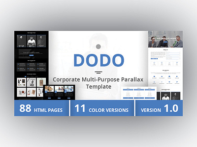 DODO - Corporate Multi-Purpose Parallax Template agency template bootstrap bootstrap template business template company portfolio corporate template creative portfolio creative template envatomarket freelancer portfolio multipurpose template themeforest