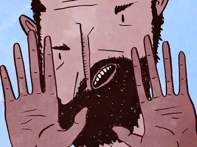 Selfportrait brush face illustration photoshop self portrait