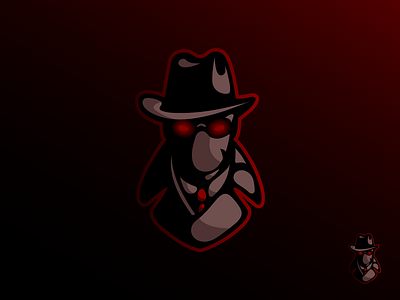 Incognito-Gaming adobe black e sport eyes gaming hat illustrator incognito logo red