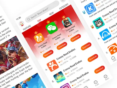 Android application store ui