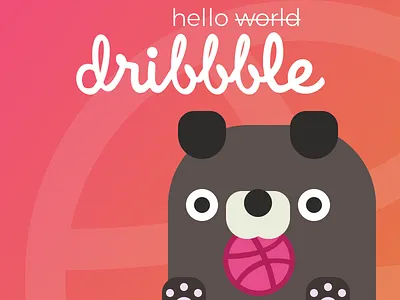 Hello World, I mean Dribbble dog dogo dogs dribbble hashtag hello tag