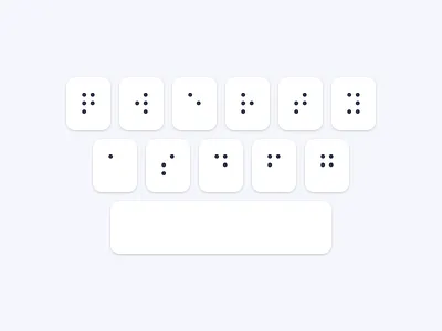 Braille Writer - Braille Keyboard braille custom keyboard keys