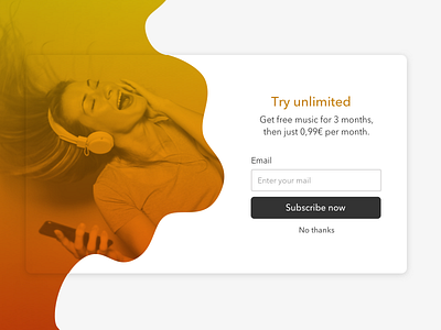 Subscribe form daily daily ui form music subscribe ui