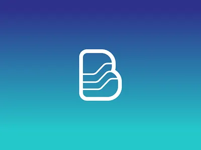 B b brand icon logo mark