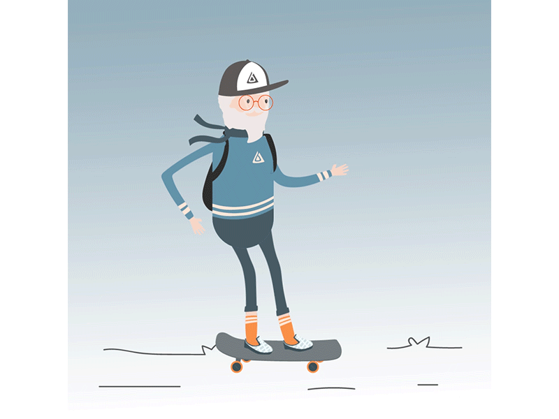 Skateboarding loop animation illustration loop skateboard