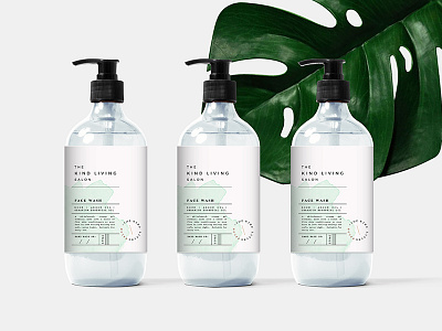 Packaging for The Kind Living Salon brand design branding mockup pack design packaging design vegan brand