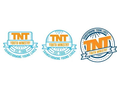 TNT Logos badge branding emblem icon icons identity line lineart linework logo logomark stroke