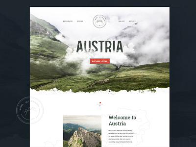 Austria design graphic landing page travel web webdesign