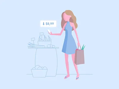 Mobile Payments apple blue empty state illustration minimalist mobile pay payment shopping sketch ui ui illustration