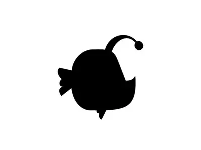 Angler Fish - logo mark- Overding Company @overding angler fish logo mark