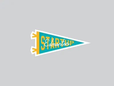 Startup Edmonton Sticker - Pennant alberta edmonton pennant script sport sports startup sticker tech yeg