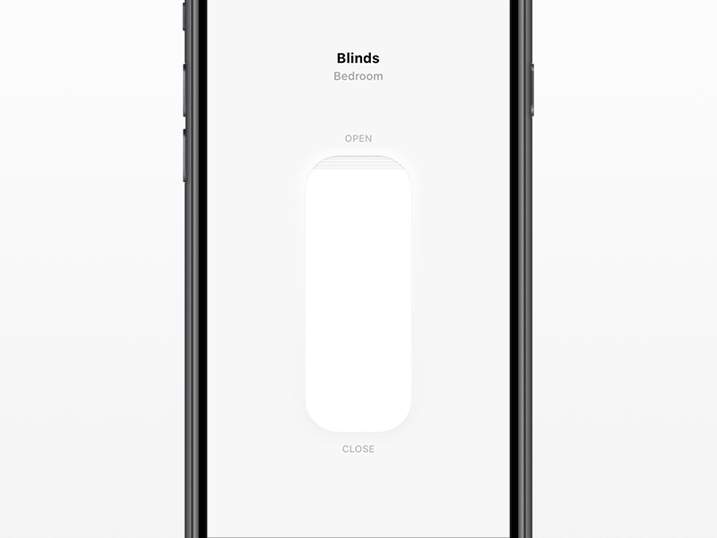 Blinds °2 animation apple blinds design drag homekit ios skeuomorphic slider smart home ui window