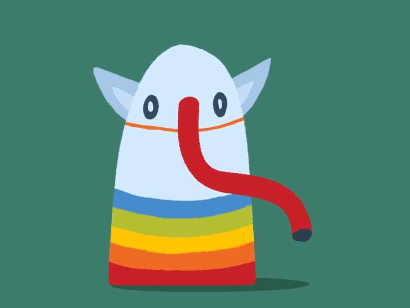 The monster animation children gif monster rainbow
