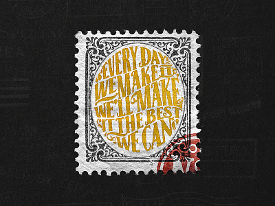 Jack Daniel's Post Card 3 engraving lettering logo photoshop shoot type vector vintage