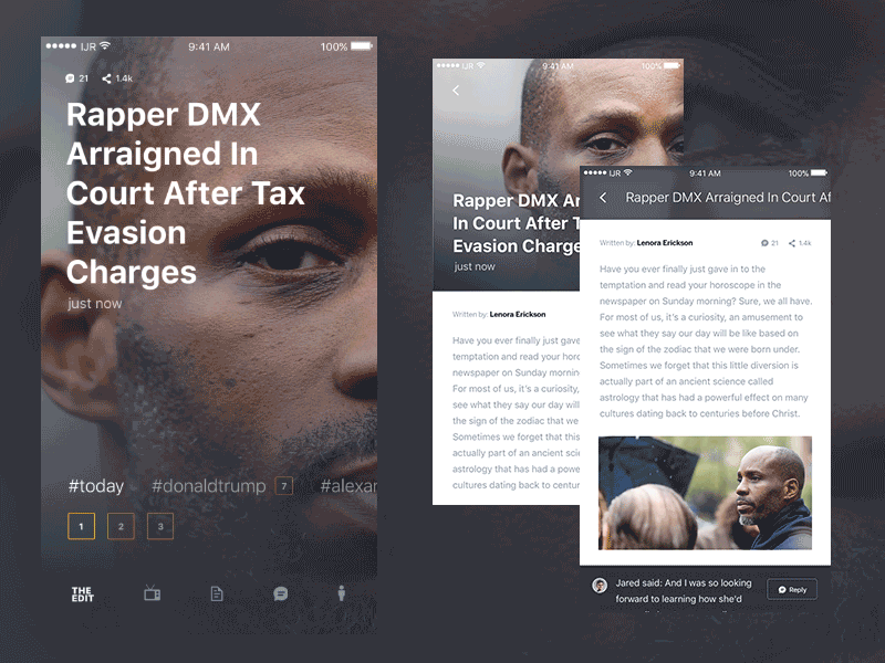 iOS Prototype app dmx editorial ijr independent journal review ios news principle prototype ui ux