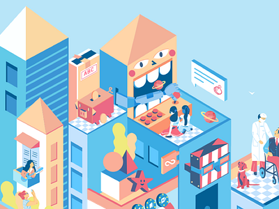 web - gaming room illustration