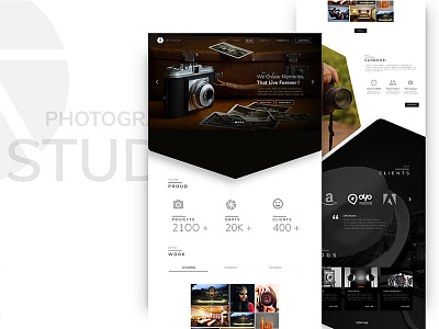 Sandook Design - A Photography Studio black white landing page photography portfolio ui web design website