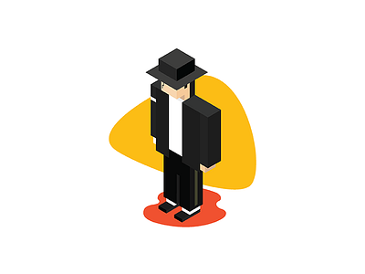 Isometric Michael Jackson dance graphic design illustration isometric king of pop michael jackson minimal mj moonwalk music