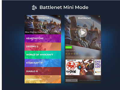 Battlenet Mini Mode battlenet games launcher