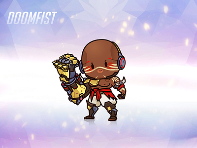 Doomfist character doomfist game illustration overwatch vector