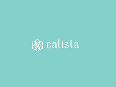 Calista blue creative elegant flower girly logo luxury