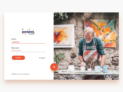 Login interface design web