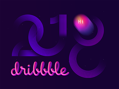 Hi，dribbble ball hello shot thanks