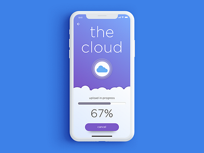 Mobile File Upload cloud file upload ios iphone x transfer tremt ui weekly ui