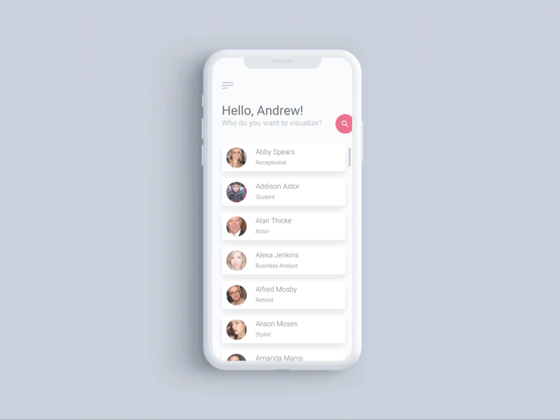 Genogram Application animation blob clean genogram invite modern motion scroll search smooth ui ux