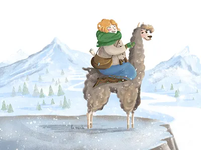 Let it snow character design digital art fullbleed illustration